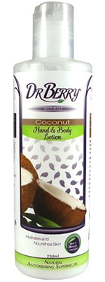 Dr Berry Naturals – Kokosové mléko na tělo a ruce – 250 ml