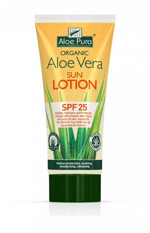 Organic Aloe Pura Aloe Vera Sun Lotion SPF25 - 200ml