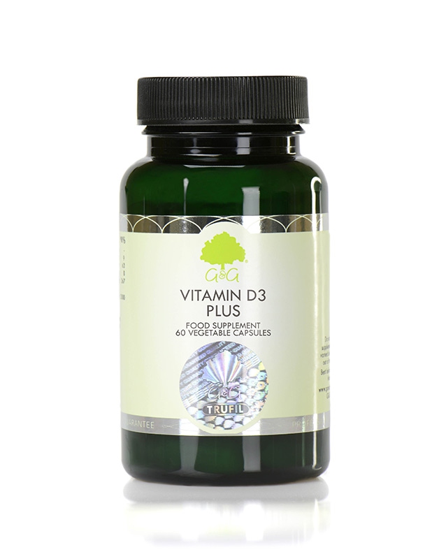 G&G Vitamins - VITAMÍN D3 4000 IU - VITAMIN D3 PLUS 60 cps (D3+K2+C+Ca+Mg) - Datum minimální spotřeby 8.6.2023