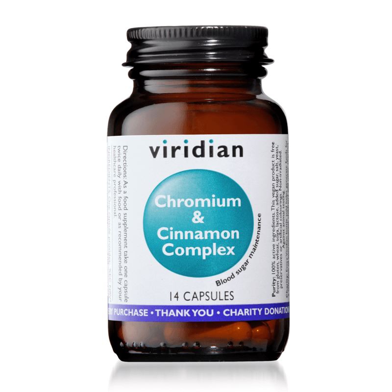 Viridian - Chromium & Cinamon Complex 14 kapslí - Chrom a skořice