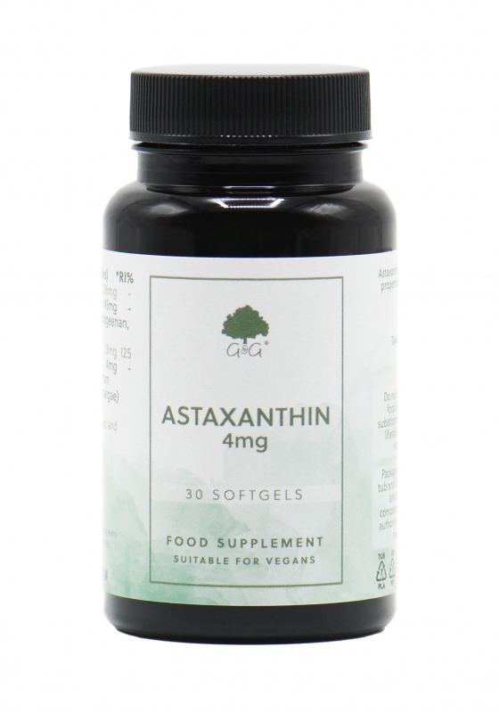 G&G Vitamins - ASTAXANTHIN 4 mg - 30 kapslí - AKCE - Datum minimální spotřeby 4/2024