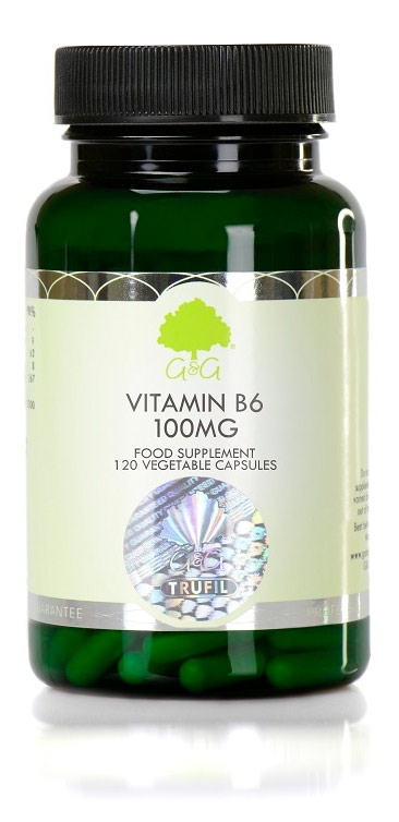 G&G Vitamins - VITAMÍN  B6 pyridoxin 100 mg - 120 kapslí