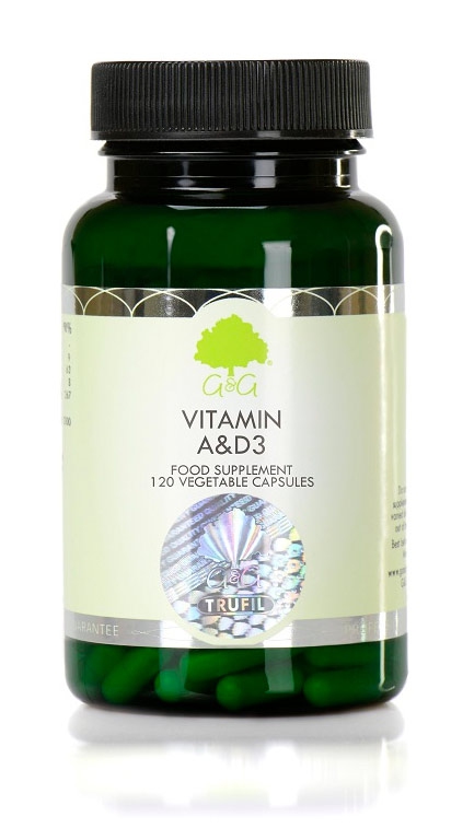 G&G Vitamins - VITAMÍN A a D3 - 120 kapslí - Datum minimální spotřeby 1/2024