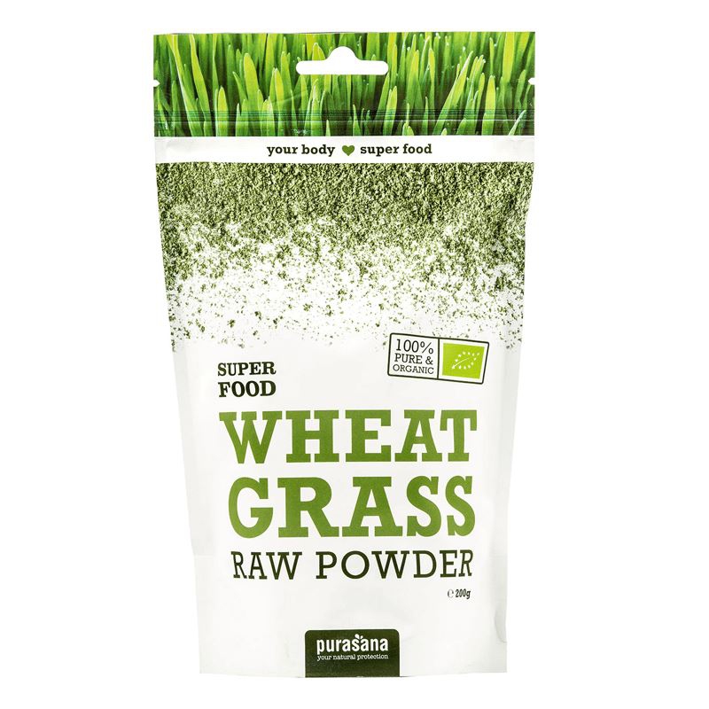 Purasana Zelená pšenice - Wheat Grass Powder BIO 200g - Expirace 30.4.2024
