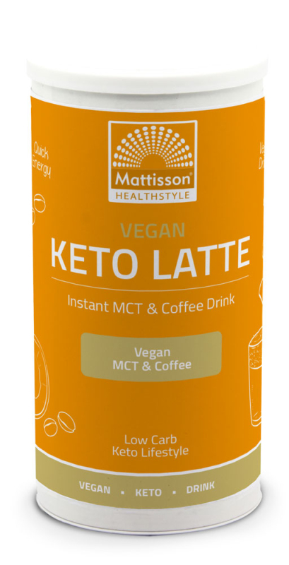 Mattisson Vegan Keto Latte - instantní MCT a kávový nápoj - 200 g - AKCE