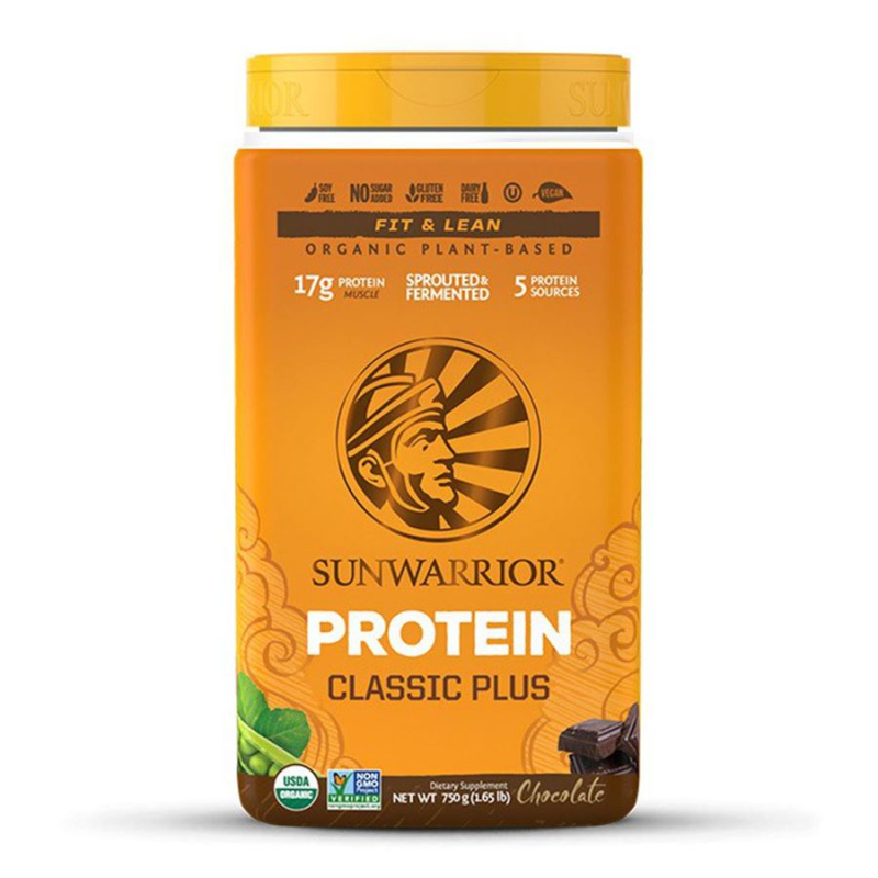 Sunwarrior Protein Classic Plus BIO 750g čokoláda (Proteinová směs)