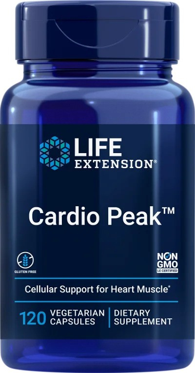 Life Extension Cardio Peak with standardised Hawthorn and Arjuna - 120 rostlinnych kapsli