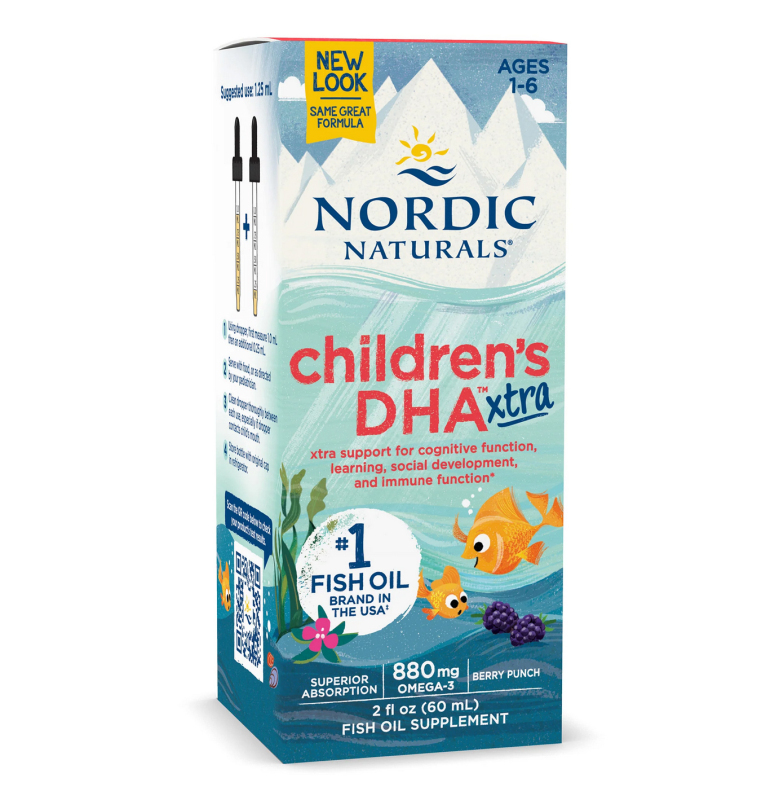 Nordic Naturals Children’s DHA Xtra, 880mg Berry Punch - 60 ml