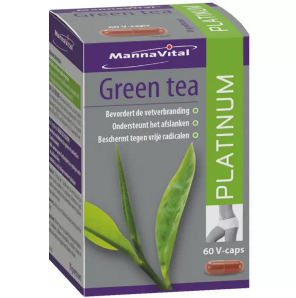 Mannavital Green Tea Platinum 60 V-kapslí - Extrakt ze zeleného čaje