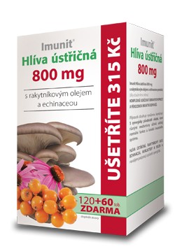 Imunit Hlíva ústřičná 800 mg s rakytníkovým olejem a echinaceou120+60tob