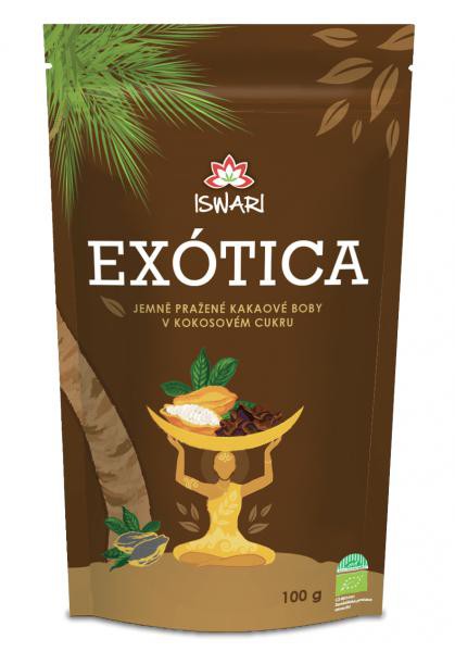 EXÓTICA - jemně pražené kakaové boby v kokosovém cukru BIO 100g