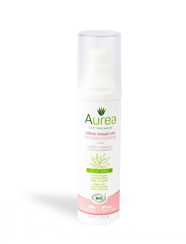 Aurea 24-hodinový obličejový hydratační krém aloe vera 50 ml