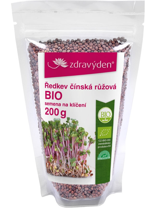 Ředkev čínská růžová BIO - semena na klíčení 200g