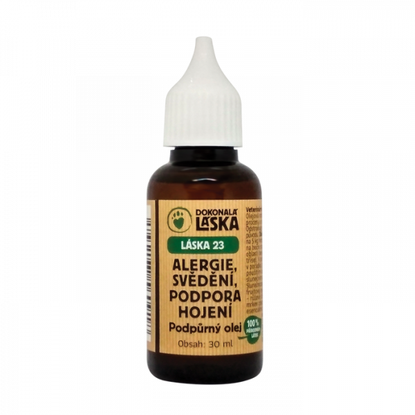 Podpůrný olej alergie, hojení, svědění  30 ml - LÁSKA 23