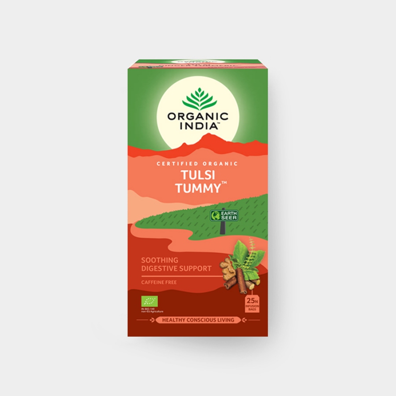 Čaj Tulsi Tummi - správné trávení, 25 sáčky - Bio
