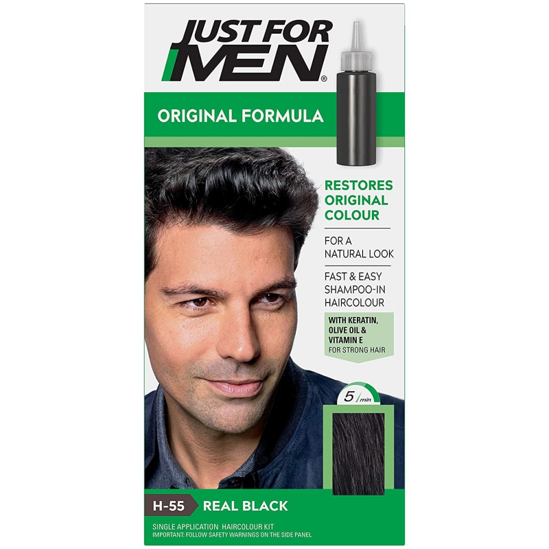 Tónovací šampon JUST for MEN černý