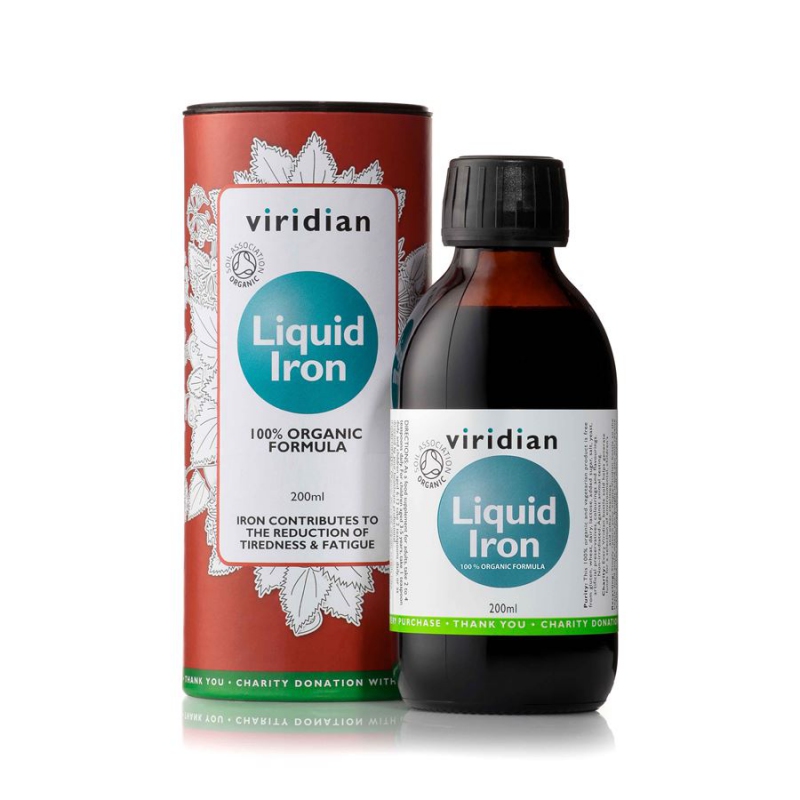 Viridian - Liquid Iron 200ml Organic - Tekuté železo - AKCE