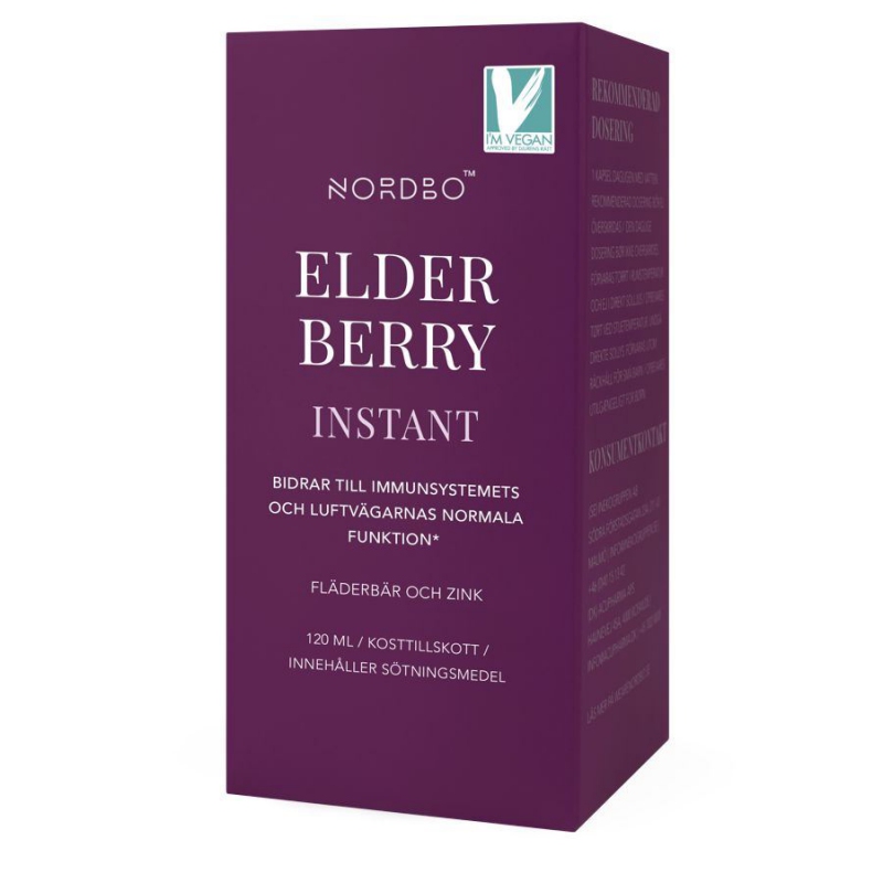 Nordbo Elderberry Instant 120ml (Extrakt z černého bezu + zinek)