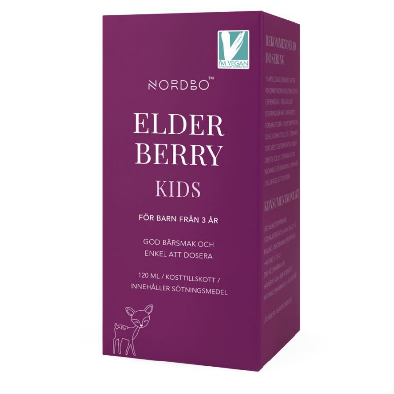 Nordbo Elderberry Kids 120ml (Extrakt z černého bezu pro děti)