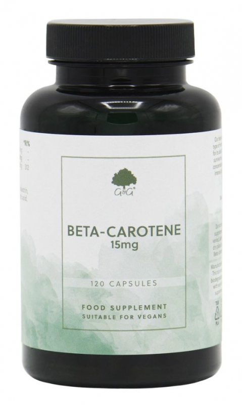 G&G Vitamins - Přírodní BETA-KAROTEN 15 mg - 120 kapslí