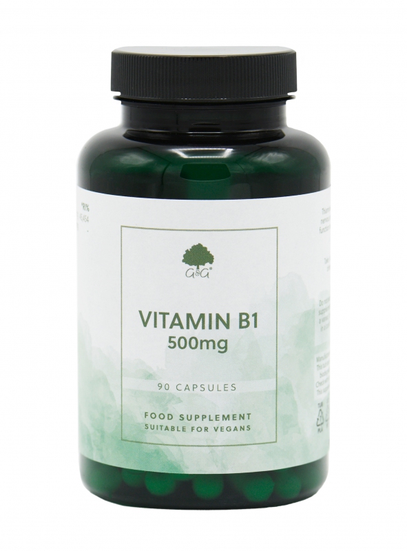G&G Vitamins - VITAMÍN B1 Thiamin HCL 500 mg - 90 kapslí
