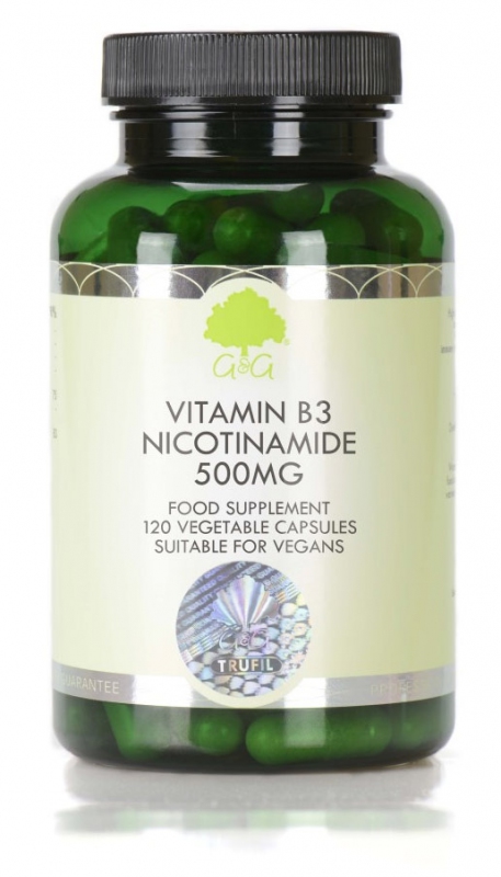 G&G Vitamins - Vitamin B3 Nikotinamid 500 mg - 120 kapslí