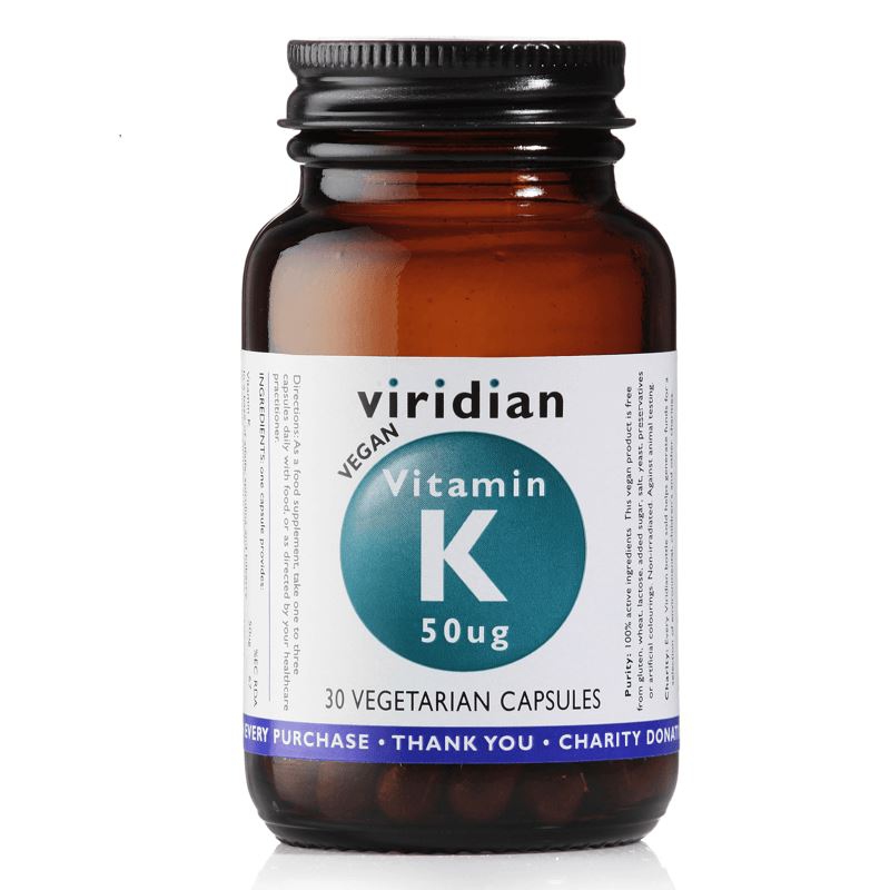 Viridian - Vitamin K 50ug 30 kapslí