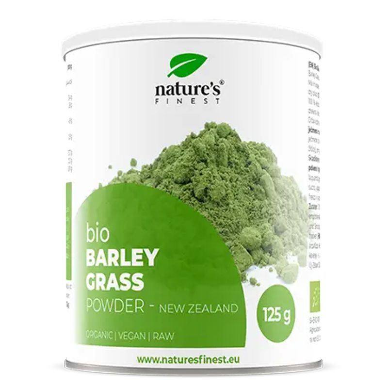Nature’s Finest - Barley Grass Powder Bio (New Zealand) 125g (Zelený ječmen)