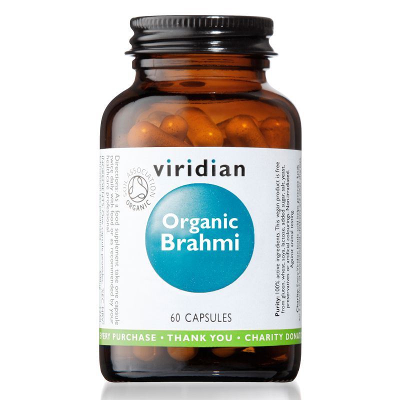 Viridian - Brahmi 60 kapslí Organic - AKCE