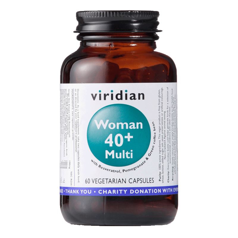 Viridian - 40+ Woman Multivitamin 60 kapslí (Natural multivitamín pro ženy)