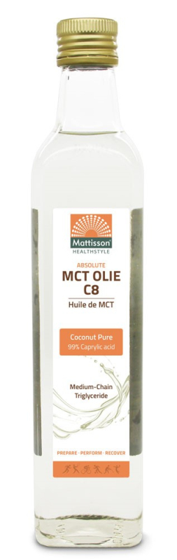 Mattisson MCT olej C8 - 99% kyselina kaprylová - 500 ml