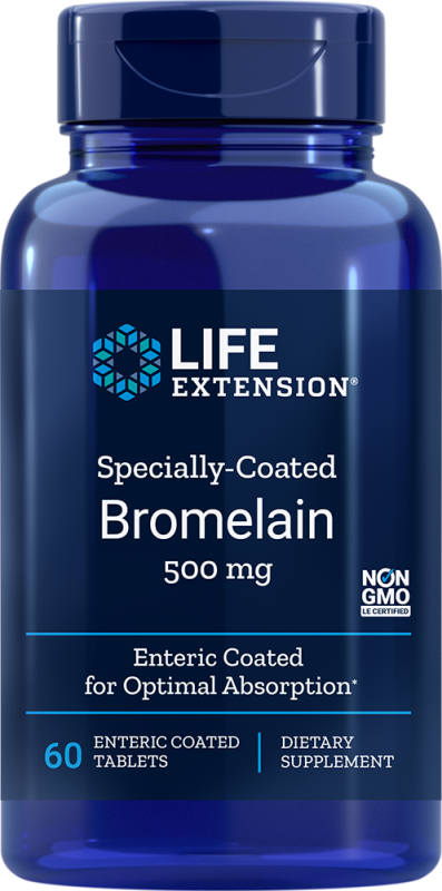 Life Extension Specially-Coated Bromelain - 60 enterosolventních tablet
