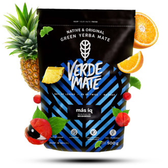 Yerbera - Plechovka + Verde Mate Mas IQ Tropical 0,5kg