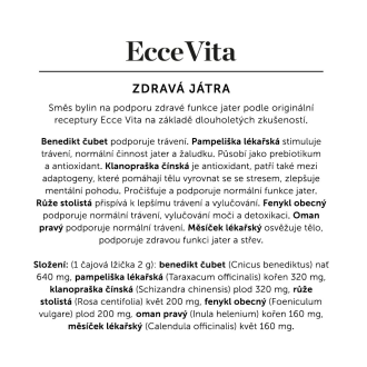 Ecce Vita Bylinný čaj Zdravá játra