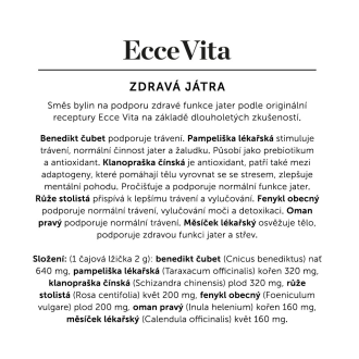 Ecce Vita Bylinný čaj Zdravá játra 50g