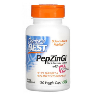 Doctor’s Best PepZin GI, Zinc-L-Carnosine Complex, 120 kapslí