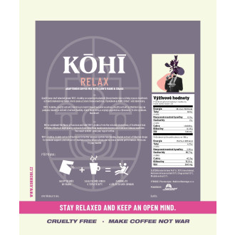 KOHI-RELAX káva - ADAPTOGEN COFFEE MIX WITH LION S MANE & CHAGA