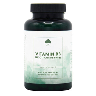G&G Vitamins - VITAMÍN B3 Nikotinamid 500 mg - 120 kapslí
