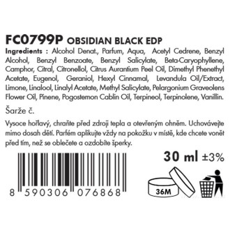 Parfémová voda OBSIDIAN BLACK 30 ml
