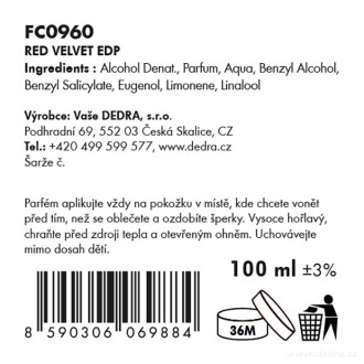 Parfémová voda RED VELVET 30 ml
