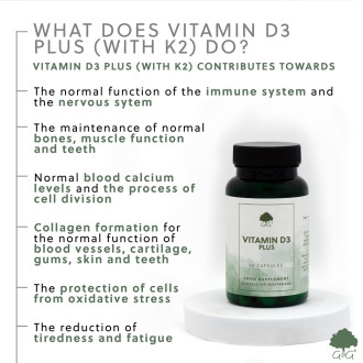 G&G Vitamins - VITAMÍN D3 4000 IU - VITAMIN D3 PLUS 60 cps (D3+K2+C+Ca+Mg)