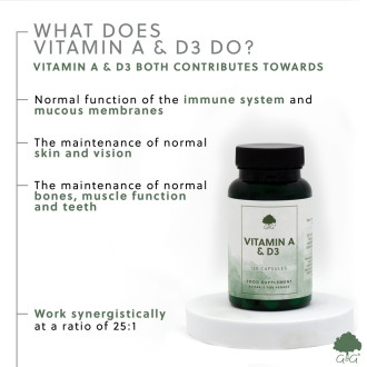 G&G Vitamins - VITAMÍN A a D3 - 120 kapslí