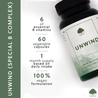 G&G Vitamins - UNWIND - 60 kapslí - Speciální B-komplex - DMS 20.10.2025