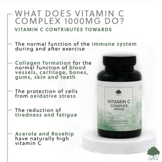 G&G Vitamins - VITAMÍN C komplex 1000 mg - 120 kapslí