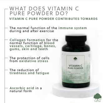 G&G Vitamins - Čistý VITAMÍN C v prášku (kyselina askorbová) - 150g prášek