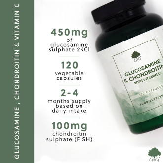 G&G Vitamins - GLUKOSAMIN, CHONDROITIN a vitamin C - 120 kapslí
