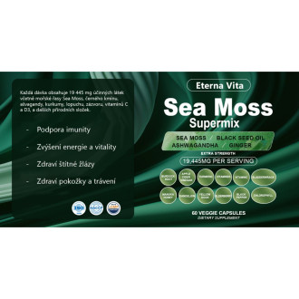 Eterna Vita -  Sea Moss Supermix - Irský mech Supermix - 60 kapslí