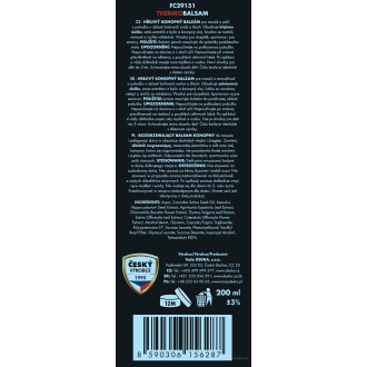 THERMOBALSAM - hřejivý konopný balzám s bylinami pro péči při svalové a kloubní únavě 200 ml