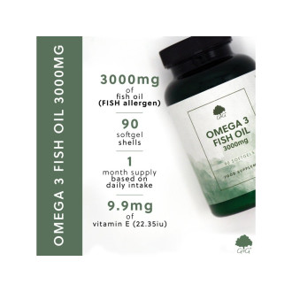 G&G Vitamins - Omega 3 Rybí olej 3000 mg – 90 tobolek