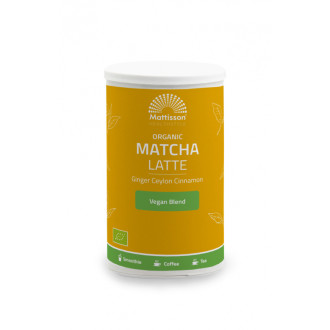 Mattisson BIO Matcha Latte - Zázvor a cejlonská skořice - 140 g - DMS 8/25